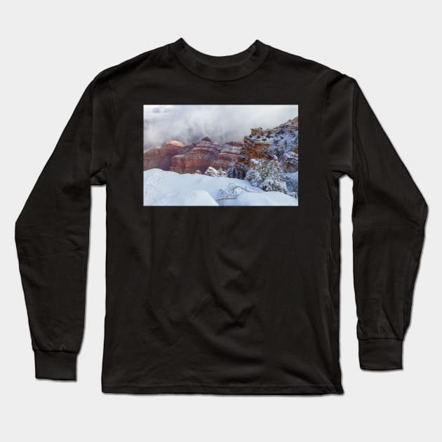 Grand Canyon Winter Long Sleeve T-Shirt by jvnimages